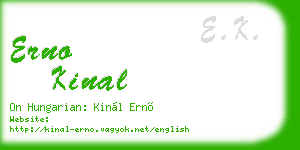 erno kinal business card