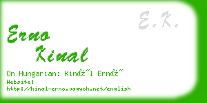 erno kinal business card